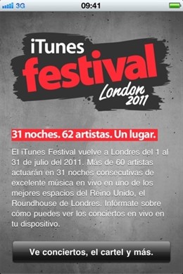 Aplicación Del Itunes Festival London Desde Itunes 