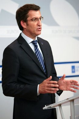 alberto nunez feijoo informa en rolda de prensa dos asuntos abordados na reunion