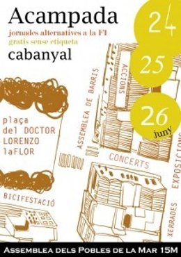 Cartel De Las Actividades Alternativas A La F-1 Del Movimiento 15M