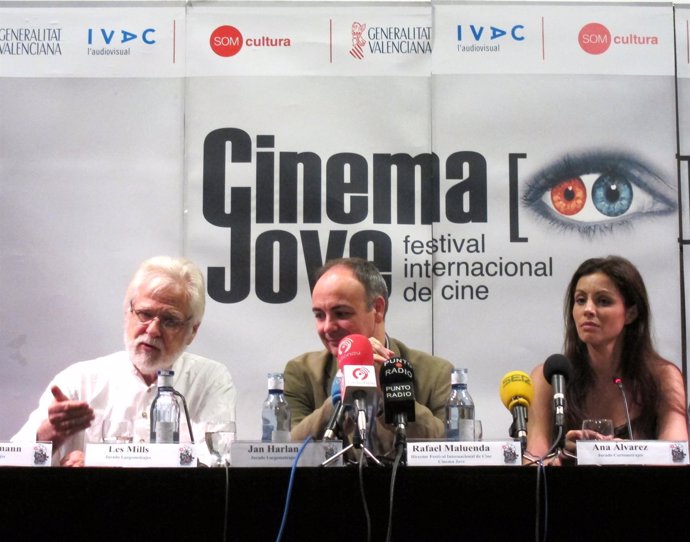 Harlan, Maluenda Y Álvarez En La Presentación Del Palmarés De Cinema Jove