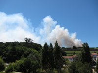 El incendio del monte Pedroso presenta dos focos, uno de los cuales está ya casi apagado