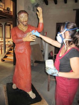 Una De Las Piezas Procesionales Restauradas En Daroca