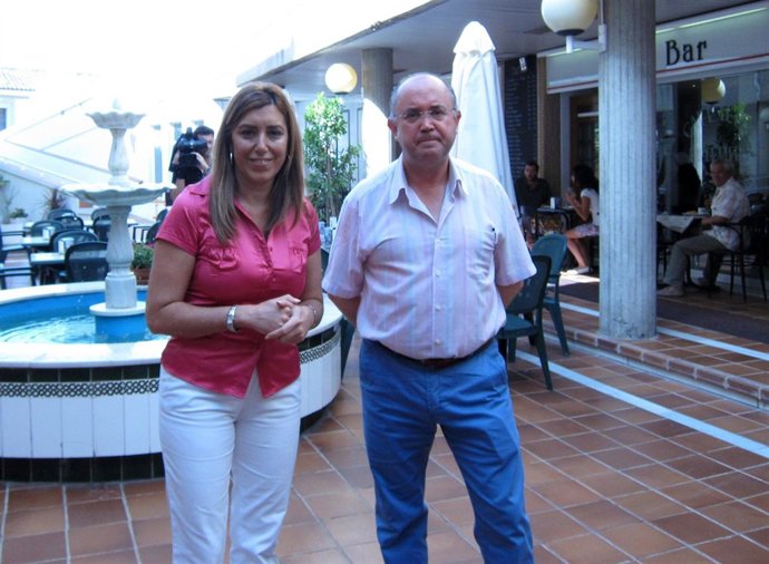 Susana Díaz Y El Alcalde De Gines, Manuel Camino