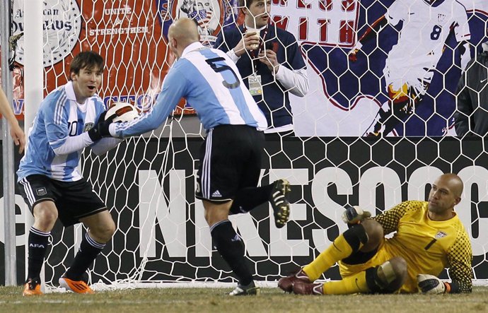 Messi con la selección de Argentina