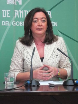 La Consejera De La Presidencia, Mar Moreno, En Rueda De Prensa En Jaén.