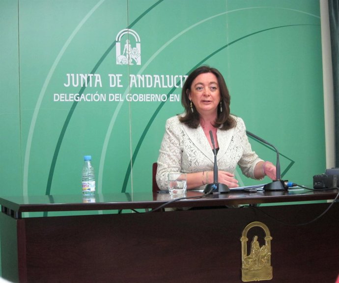 La Consejera De La Presidencia, Mar Moreno, En Rueda De Prensa En Jaén.