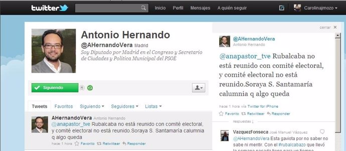 Twitter De Antonio Hernando