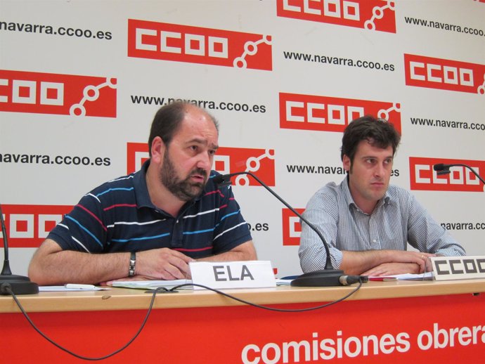 Oscar Rodríguez (ELA) Y Juan Antonio Vidal (CCOO).