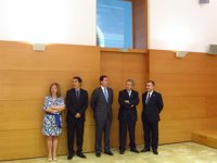 Campos destaca el "rigor" de nueva legislatura, Cerdá la defensa del campo murciano y Cruz el turismo como reactivador