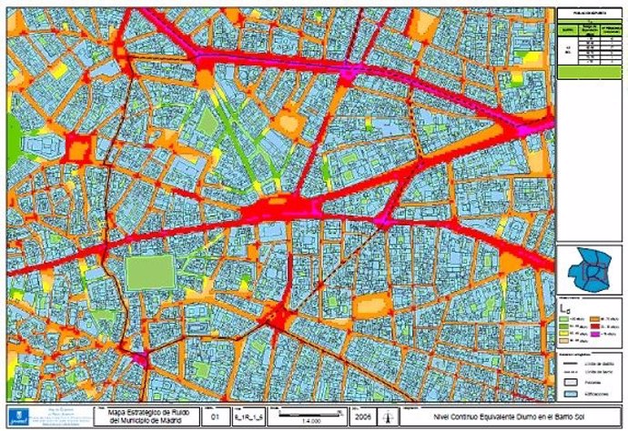 Mapa De Ruido De La Ciudad De Madrid