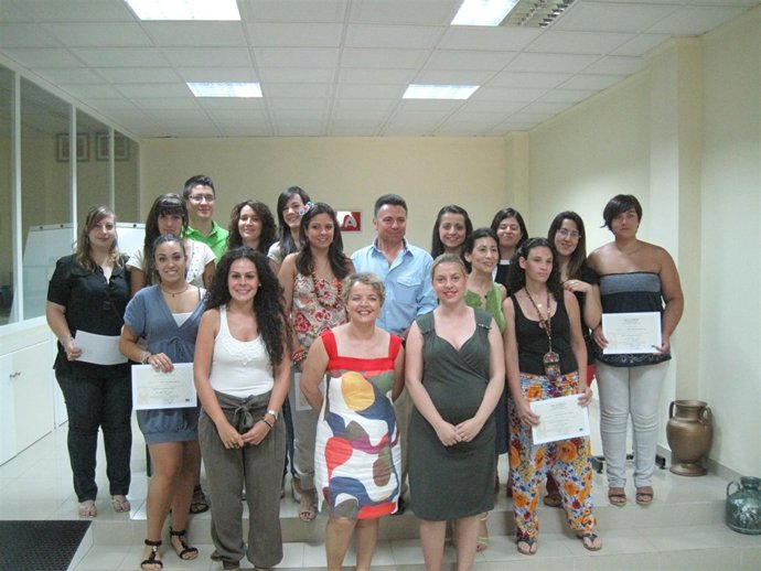 Sabalete Y Villar Junto A Alumnos De Un Curso FPE De Turismo.