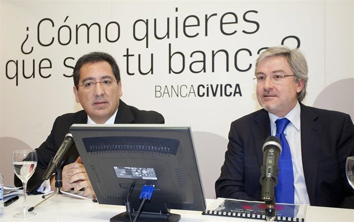Los Copresidentes De Bancs Cívica, Antonio Pulido Y Enrique Goñi