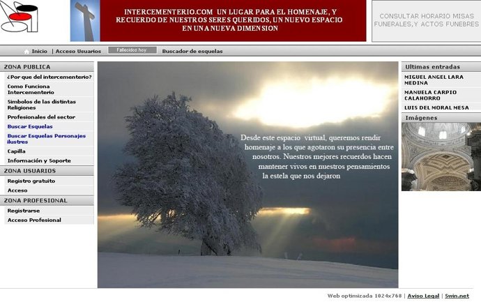 Página Web De Intercementerio 