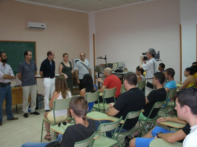 Sabalete E Hidalgo En La Clausura De La Escuela Taller En Jódar (Jaén)
