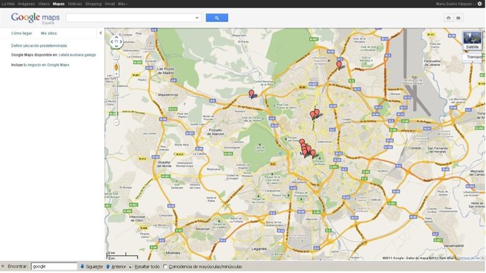 Interfaz Google Maps