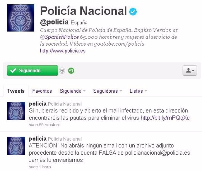 Twitter De La Policía Nacional 