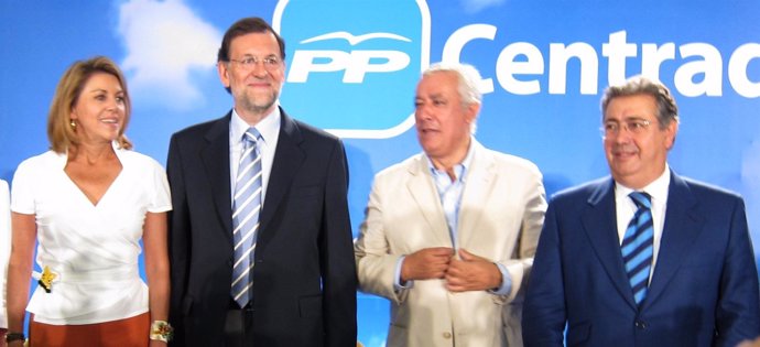 Rajoy, Junto A Cospedal, Arenas Y Zoido En La Convención Municipal Del PP