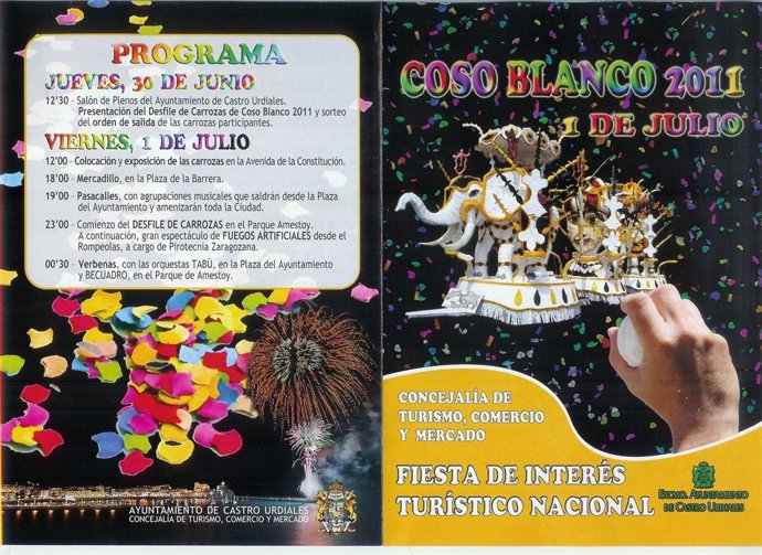 Cartel De La Fiesta Del Coso Blanco