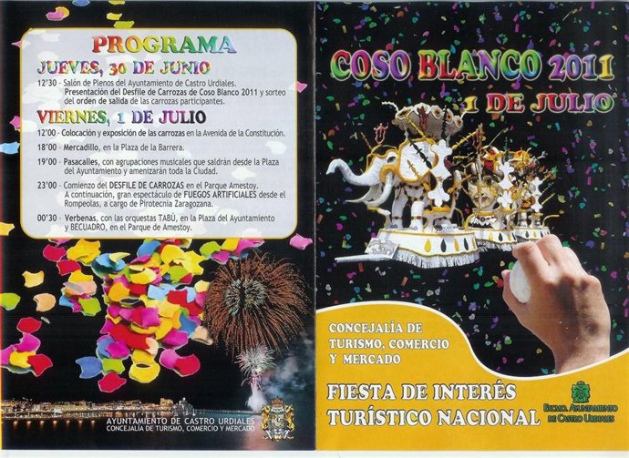 Cartel De La Fiesta Del Coso Blanco