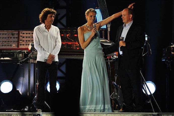 El Principe Alberto, La Princesa Charlene Y  Jean Michel Jarre