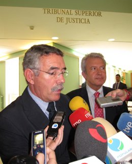Ignacio Espinosa, Presidente TSJR, Y Emilio Del Río ,Consejero Justicia