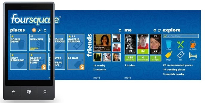 Aplicación De Foursquare Para Windows Phone Por Foursquare