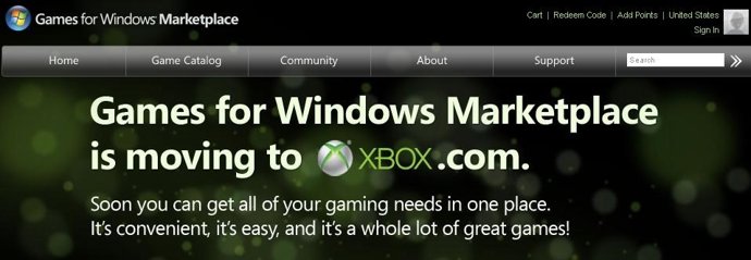 Página De Games For Windows 