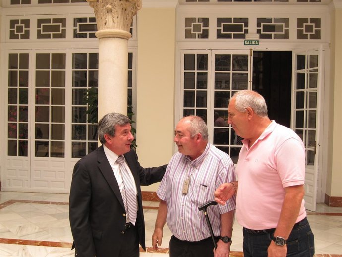Luis García Carrido Con Manuel Pastrana (UGT) Y Francisco Carbonero (CCOO)