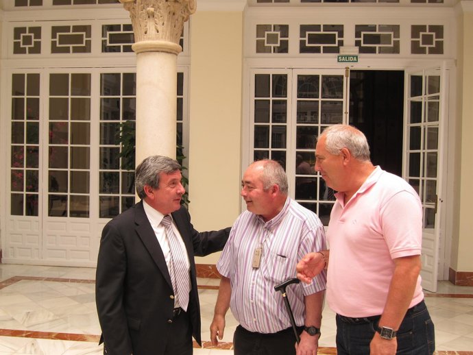 Luis García Carrido Con Manuel Pastrana (UGT) Y Francisco Carbonero (CCOO)