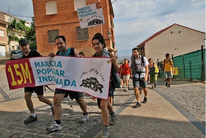 Marcha De Los 'Indignados' Hacia Madrid