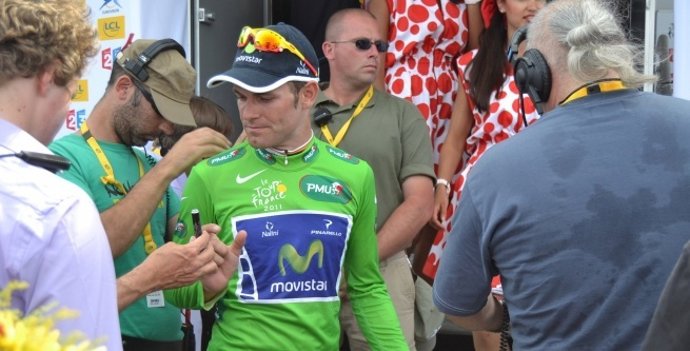 El Ciclista Español Del Equipo Movistar José Joaquín Rojas