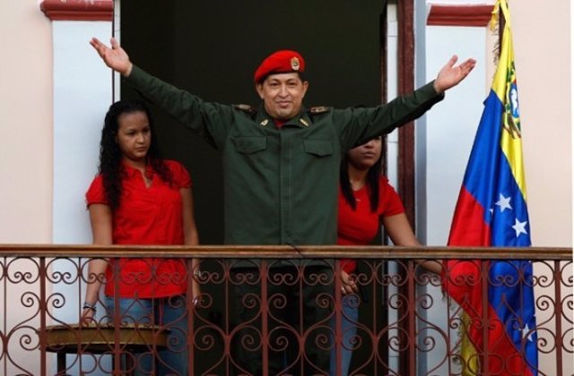 El Presidente Venezolano, Hugo Chávez, A Su Regreso Al País Tras Ser Operado.