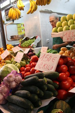 Mercado de frutas y verduras en Andalucía