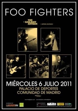 Cartel Promocional De Foo Fighters En Madrid