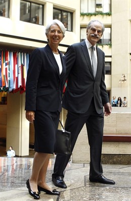 Directora Gerente Del Fondo Monetario Internacional (FMI), Christine Lagarde, 