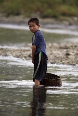 Niño en Corea del Norte