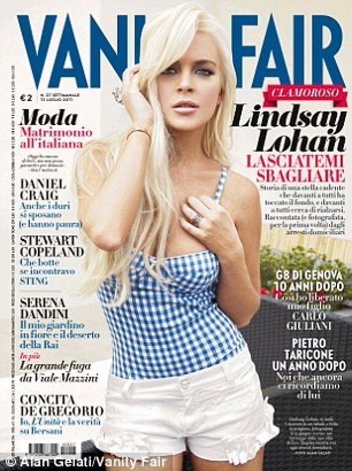 Lindsay Lohan En La Portada De Vanity Fair Italiano