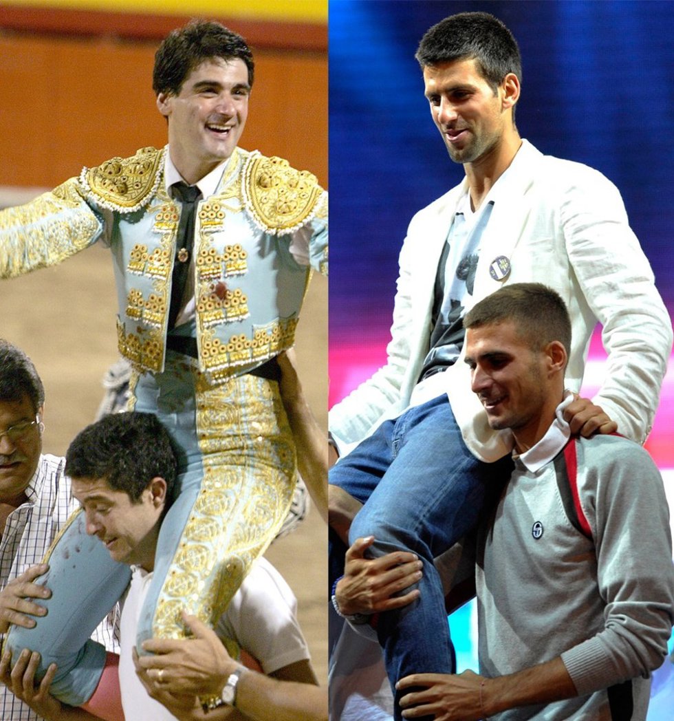 Montaje De Jesulín De Ubrique Y Novak Djovic A Hombros 