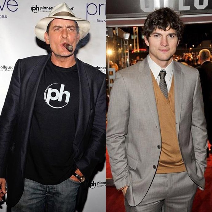 Montaje Charlie Sheen Y Ashton Kutcher