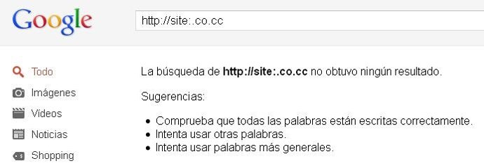 Búsqueda En Google Del Dominio .Co.Cc