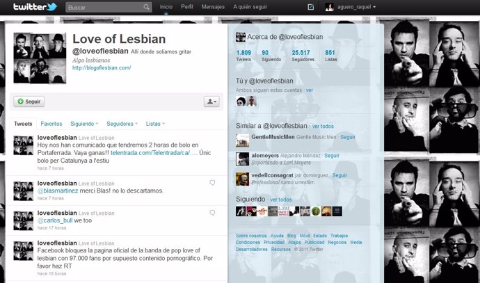 Cuenta De Twitter De Love Of Lesbian