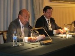 El Político De CDC, Miquel Roca, Y El Conseller Josep Maria Pelegrí