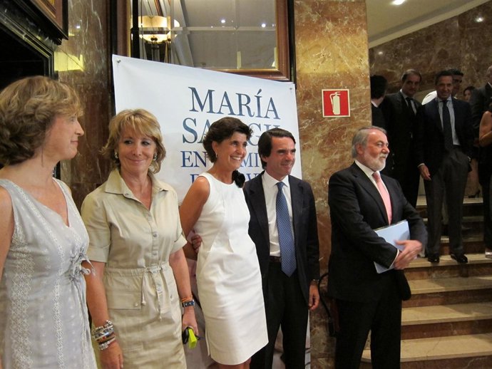 Aznar, Mayor Oreja Y Aguirre Durante La Presentación Del Libro De María San Gil