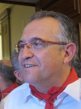 El Alcalde De Pamplona, Enrique Maya, Durante Las Fiestas De San Fermín.