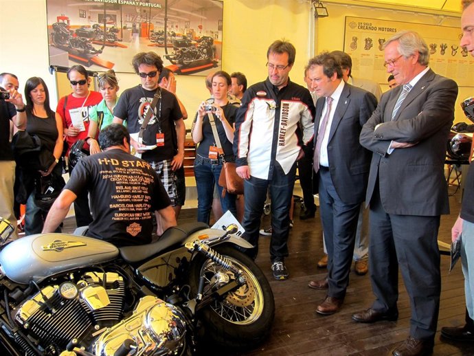Xavier Trias Y Jordi Hereu En La Barcelona Harley Days
