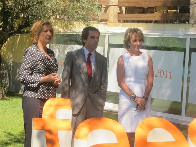 Rudi, Aznar Y Aguirre En Los Cursos De Verano De Faes