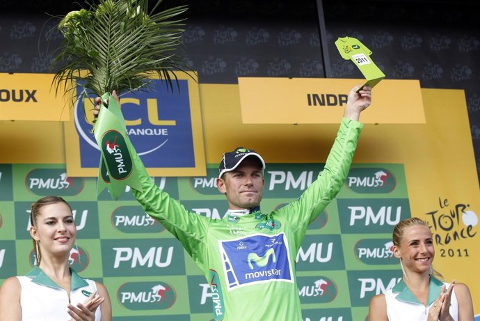 José Joaquín Rojas Con El Maillot Verde Del Tour