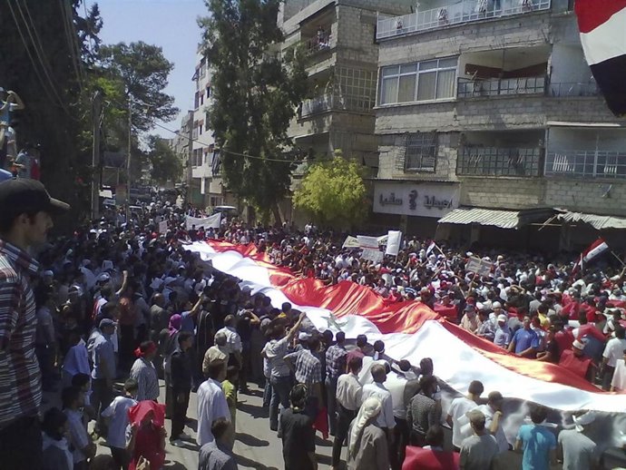 Manifestación Antigubernamental En Siria