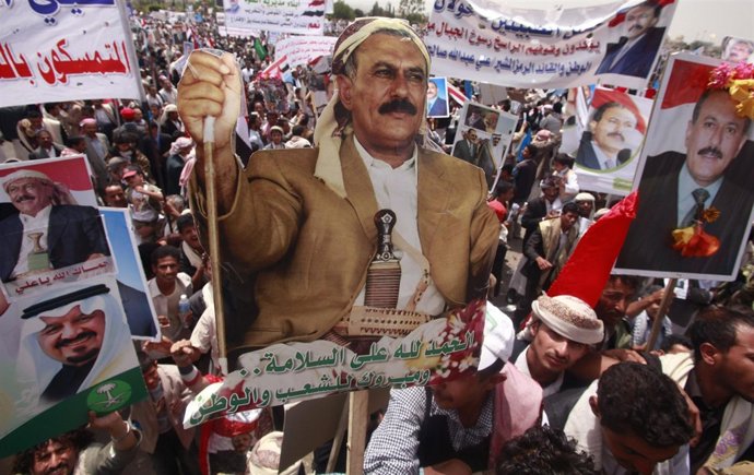 Partidarios Del Presidente Yemení Alí Abdula Salé