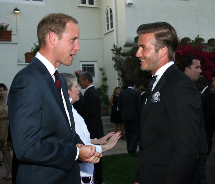 El Principe Guillermo Y  David Beckham Prince